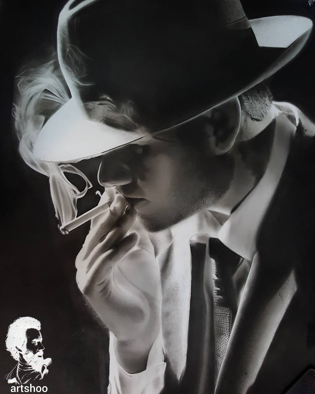 نقاشی سیاه قلم